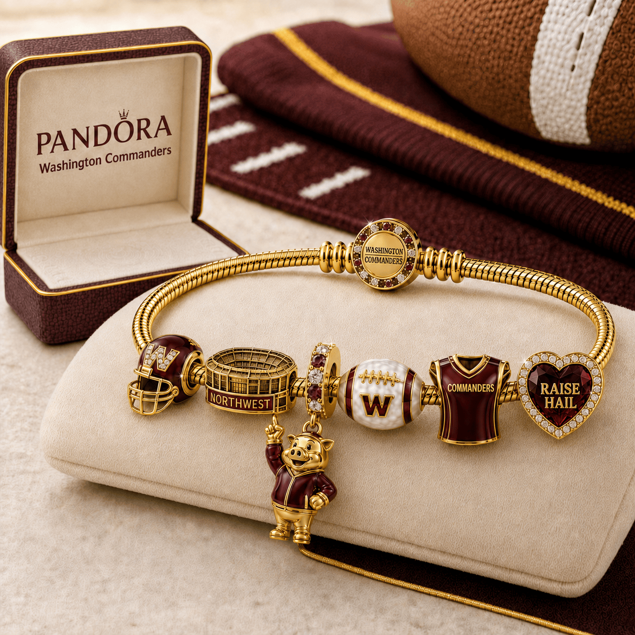 WCD Gold Charm Bracelet Set TMH