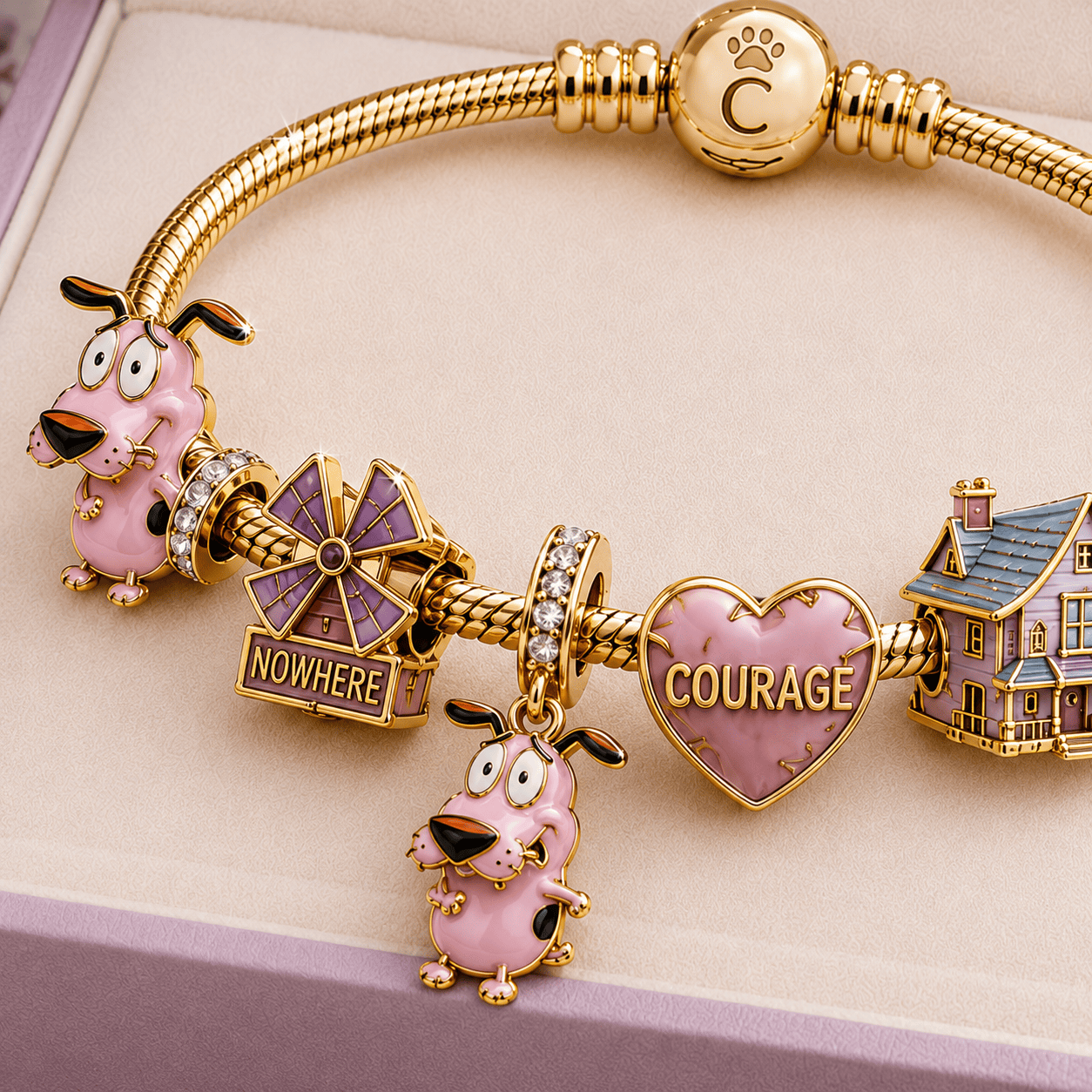 CCD Gold Charm Bracelet Set TMH