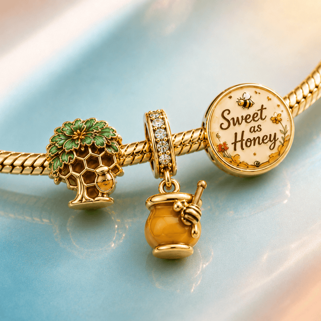 WTP Gold Charm Bracelet Set TTTT