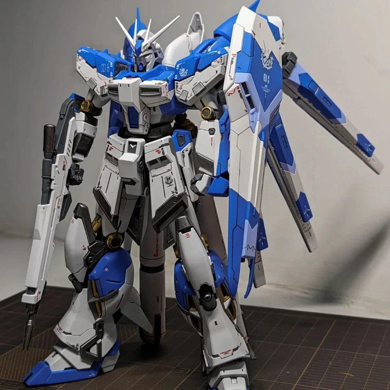 RG 1/144 Hi-Nu Assembly Model Kit With Water Decals No Bracket Action Figures Desktop Ornament Surprise Gift Collectible Toys